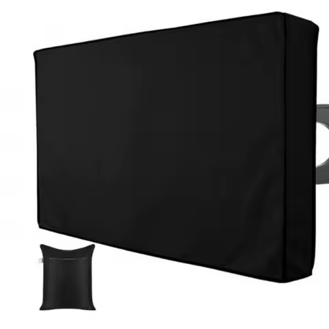 Outdoor TV Shield Black for 22 to 85 Inch TV Compatible Single Dual Wall Mount Bracket with Remote C