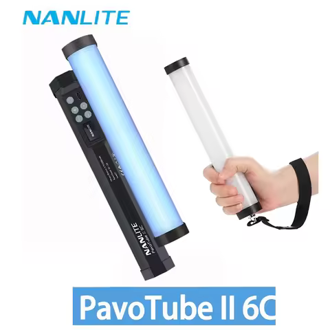 Nanlite PavoTube II 6C 6W*5 LED RGB Light Tube Portable Handheld Photography Lighting Stick CCT Mode