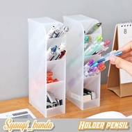rak bolpoin akrilik limited tempat pensil pena spidol rak mini 4 sekat
