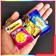 TITIK TIGA 6 pcs Gantungan Miniatur Snack Jajanan Unik Lucu Paling Murah / Gantungan Replika Miniatu