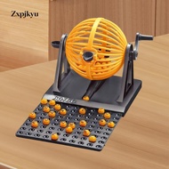 [Zxpjkyu] SiaBiced Family Bingo Lotto Game Fortunate Number Reusable Professional Bingo Machine Toy