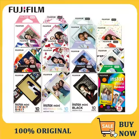 Fujifilm Instax Mini Film Sky Blue / Black Film Monochrome Mono 10-30 Sheets For Mini 12 11 9 8 Plus