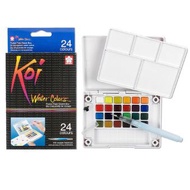 Sakura Koi Watercolor Field Sketch Box Set - 24 Colours Water colour Arts Brush Buncho Pentel Pastel