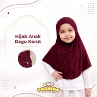 GYP FASHION | Children's Hijab with Wrinkled Chin, Rubber Hijab, Bergo Chin, Rubber Jersey, 0-6 Year