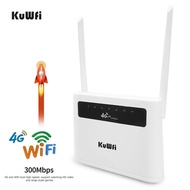 KuWFi 4G Router Unlocked 4G SIM  Wifi Router CAT4 150Mbps Built-in Baery Wireless CPE Support 32 ers&amp;RJ45 Lan Ports
