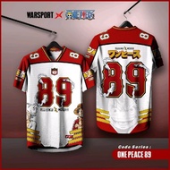 Jersey Oversize Luffy One Piece 89 Warsport  Vintage  Boxy Fit  Streatwear  Retro  Kaos Premium  Ata