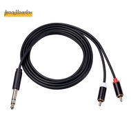 6.35 mm to  Cable,  Cable 6.35mm Male to 2  Male Stereo Audio Adapter Y Splitter  Cable -3 Meter