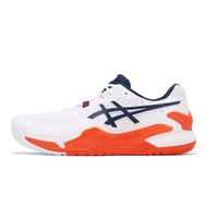 Asics Tennis Shoes GEL-Resolution 9 Wide Last White Blue Macau Net Color Matching Men's 1041A376102