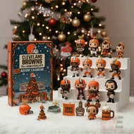 New Product Cleveland Browns 2025 Christmas Countdown Calendar Mystery Box Acrylic Pendant
