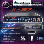 Amplifier Mini Bluetooth G&G K377 Input Mic Usb Player Sd Card