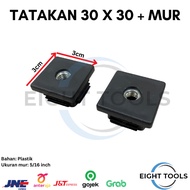 Pipe Cap Aquarium Pipe Cap/ Iron Pipe Cap/ 30 x 30 + nut Iron Holo/ Table Leg Mat/ Iron Table Leg Ma