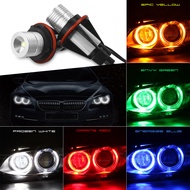 2Pcs 1000LM Angel Eyes ไฟ LED รถยนต์หลอดไฟแหวนเฮโล Marker 5W 6000K สำหรับ BMW E39 E53 E63 E64 (สีฟ้า)