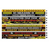 BLACK EDITION aquarium sticker tank sticker iwak fierce sticker predator fish sticker (can request w