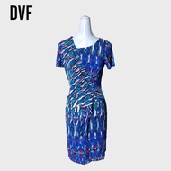 DVF DIANE von FURSTENBERG Silk Dress เดรสผ้าไหมแขนสั้น