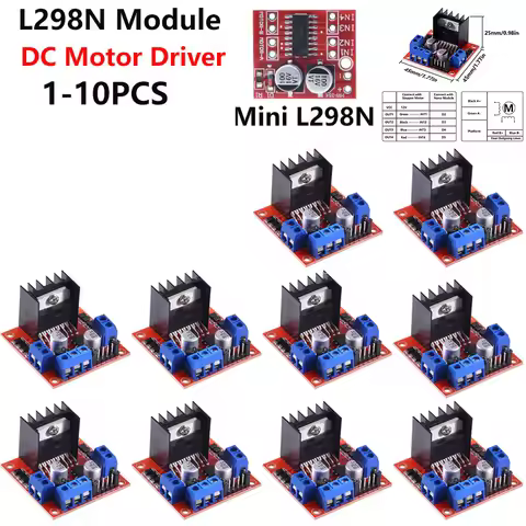 L298N DC Motor Driver Module L298N Stepper Motor Smart Car Robot Breadboard Peltier High Power L298 