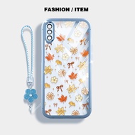 YBD Clear Casing For Samsung Galaxy A50 A50S A30S A307 A03S A02S M02S A025 A307 Autumn Ginkgo Leaves