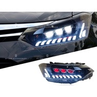 Toyota Vios NCP150 2014 - 2018 Audi Design Triple Projector Led Headlamp Signal Running With Demon E