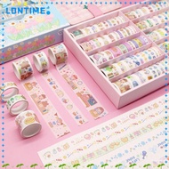 Lontime 100Rolls/Set Washi Tape Baru Kartun Gadis Hati Kecil Segar