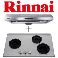 Rinnai RH-S259-SSR-T Slimline Hood + Rinnai RB-3SI 3 Burner Inner Flame Stainless Steel Built-in Hob