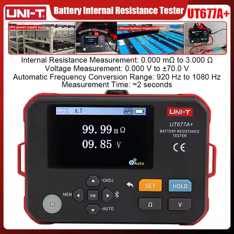 UNI-T UT677A+ Automotive Battery Tester Charging Battery Internal Resistance Tester Health Testing o