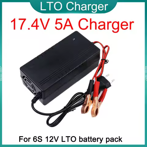 New 17.4V 5A LTO Charger AC 110-240V With Fan For 6S 12V 13.8V 40A 45A Yinlong Lithium Titanate Batt