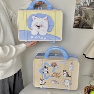 14 Inch Mini Luggage, Cartoon Handheld Cosmetic Bag, Portable Travel Storage Case for Women
