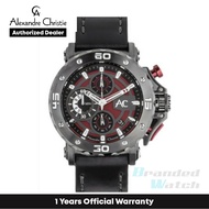 [Official Warranty] Alexandre Christie 9205MCLIGRE Men's Black Dial Leather Strap Watch