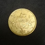 2002 Italy 50 Euro Cent Coin | Equestrian Statue of Marcus Aurelius | Euro Collectible Coin #929