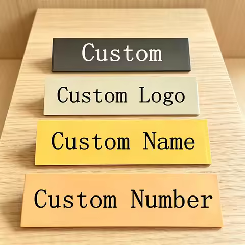 7*2cm Stainless Steel Custom Logo Name Position Tag Brooch Pins Personalized Engrave ID Tag Plate Me