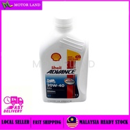 NEW PACKING 4T SHELL ADVANCED AX3 20W40 API SG JASO MA 1LITER MINERAL OIL 100% ORIGINAL MINYAK HITAM