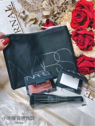 【現貨】Nars 炫色定妝頰彩禮盒 迷你典藏裸光蜜粉餅 3g 小白餅 炫色腮紅 ORGASM 4.8g 多功能專業刷 多功能專業化妝包 聖誕禮物