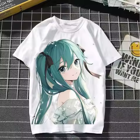 Summer miku creative student T-shirt Hatsune Miku anime peripheral two-dimensional large size short-