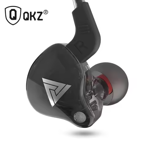 100% Genuine QKZ AK6 Wired Earphones Wholesale In-ear Stereo Gaming Headphones Noise Reduction Sport