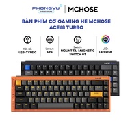 HE MCHOSE Ace68 Turbo Wired Mechanical Gaming Keyboard - Magnetic Switch Ear Mount -