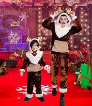 ชุดกวางเรนเดียร์ มีไฟ Reindeer Costume Christmas กวางเรนเดียร์ แฟนซีแม่ลูก ชุดมีไฟ คริสต์มาส