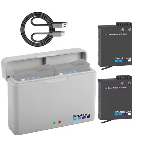 2200mAh For DJI Osmo Action 5 Pro Action 4 Camera Battery with 2-channel fast charger For DJI Osmo A