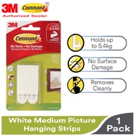 3M Command Medium Picture Hanging Strips 17201 (Holds Up To 5.4KG) - 4sets/pack