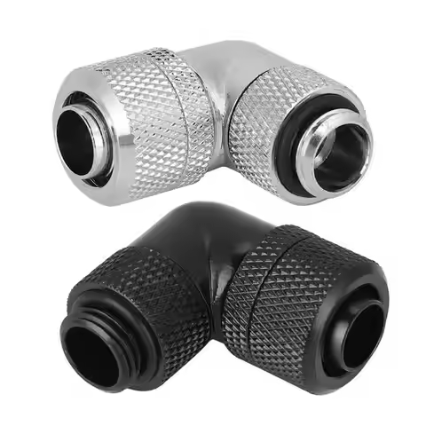 G1/4 Thread Water Cooling Fitting Thin Tube 90 Degree Right Angle Elbow for 9.5x12.7 Tube Fitting fo