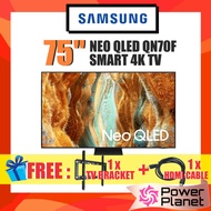 Samsung 75" Neo QLED QN70F 4K QA75QN70FAKXXM Vision AI Smart TV Television (FREE HDMI Cable + TV Bra