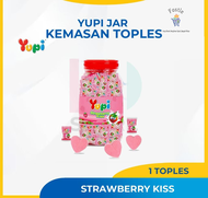 Permen YUPI Love Toples Viral Strawberry Kiss 300gr Permen Jadul 90an Anak Lunak Buah Imlek Premen L