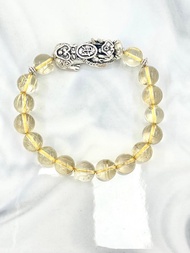 招財貔貅黃髮晶手鍊(男款)、(含開光)招偏財運、事業興榮