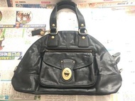 $500 二手真品 Coach Tote Bag 貝殼包 黑色 皮袋 連原裝塵袋