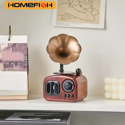 Vintage Gramophone Music Box Home Decoration Photography Props Indoor Artwork Holiday Gift