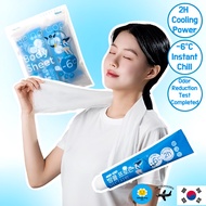 [Olive Young] OSEQUE Being Cool Frozen Body Sheet , 5 Sheets,  -6°C Instant Chill, 2H Cooling Power,