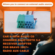 Car 6+8Pin Audio CD Changer Bluetooth 5.0 Receiver Aux Adapter for 2007+ Radio Aux Cable