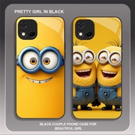 HW-6 Charming Minions Glass Glass Casing for OPPO Realme Reno A16E 4 C11 C20 C20A A16K F17 4F A93 Pr