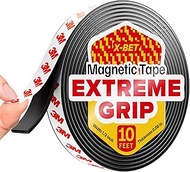 X-bet MAGNET Flexible Magnetic Strip - 1/2 Inch x 10 Feet Magnetic Tape with Strong Self Adhesive -