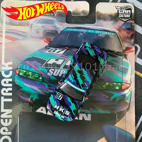 Hot Wheels Premium Car Culture Open Track K1093 Diecast Car Set Nissan Skyline GTR Mercedes Benz 190