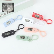 manysincerity 2PCS Portable Electronic Clock Keychain Mini Pocket Electronic Oval Hanging Watch Digi