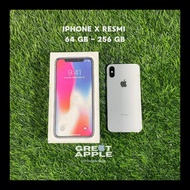 Apple Iphone X | Xs 64Gb 256Gb Garansi Resmi Ibox-Inter - Fullset Like New - Fullset Ibox